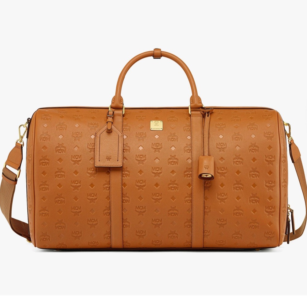 MCM Ottomar Weekender in Embossed Monogram Leather